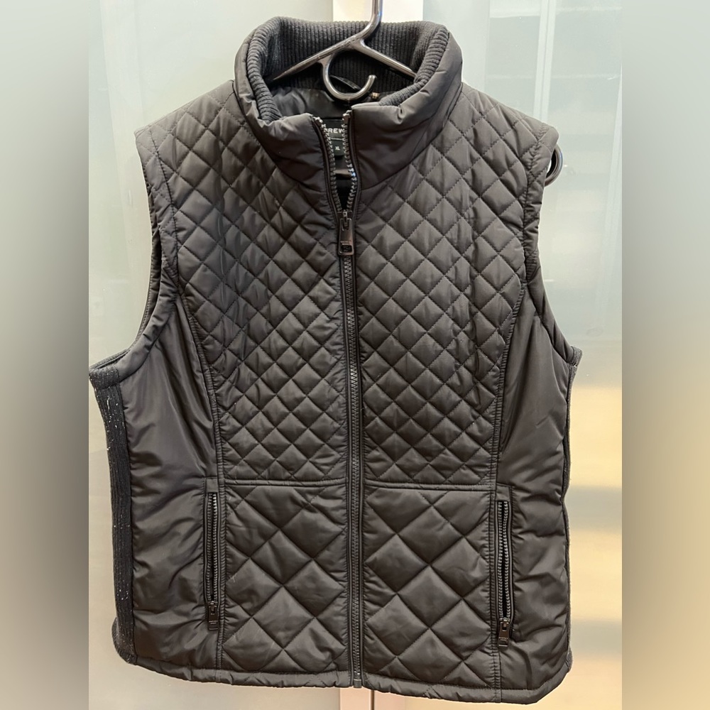 Black quilted vest